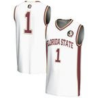 F.State Seminoles #1 Player Lightweight Basketball Jerseys - White American College Jerseys