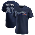 A.Braves #30 Drake Baldwin Player Navy Alternate Limited Elite Baseball Jerseys