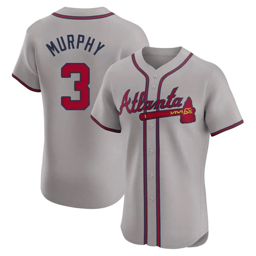 A.Braves #3 Dale Murphy Player  White Limited Home Elite Baseball Jerseys