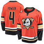 A.Ducks #4 Cam Fowler Player Fanatics Breakaway Premier Orange Hockey Jerseys