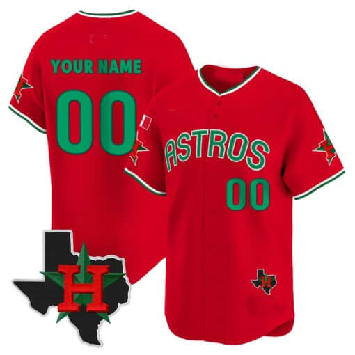 Custom H.Astros Mexico Texas Patch Vapor Premier Limited V3 Stitched Baseball Jerseys