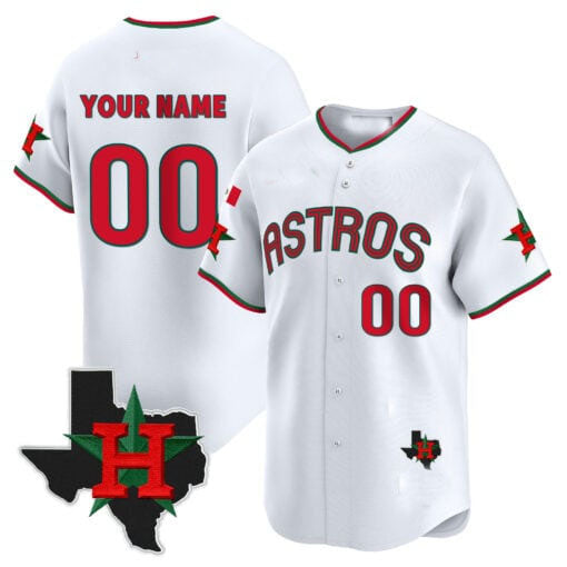 Custom H.Astros Mexico Texas Patch Vapor Premier Limited V3 Stitched Baseball Jerseys