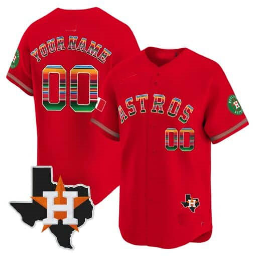 Custom H.Astros Mexico Texas Patch Vapor Premier Limited Baseball Jerseys