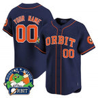 Custom H.Astros Orbit Patch Vapor Premier Limited Stitched Baseball Jerseys