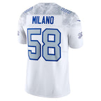 B.Bills #58 Matt Milano Player White Rivalries Collection Vapor Limited Football Jerseys