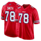 B.Bills #78 Bruce Smith Player Red Home Game Football Jerseys