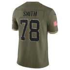 B.Bills #78 Bruce Smith Player Salute To Service Olive Football Jerseys