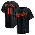 B.Orioles #11 Jordan Westburg Player Black Replica Game Baseball Jerseys