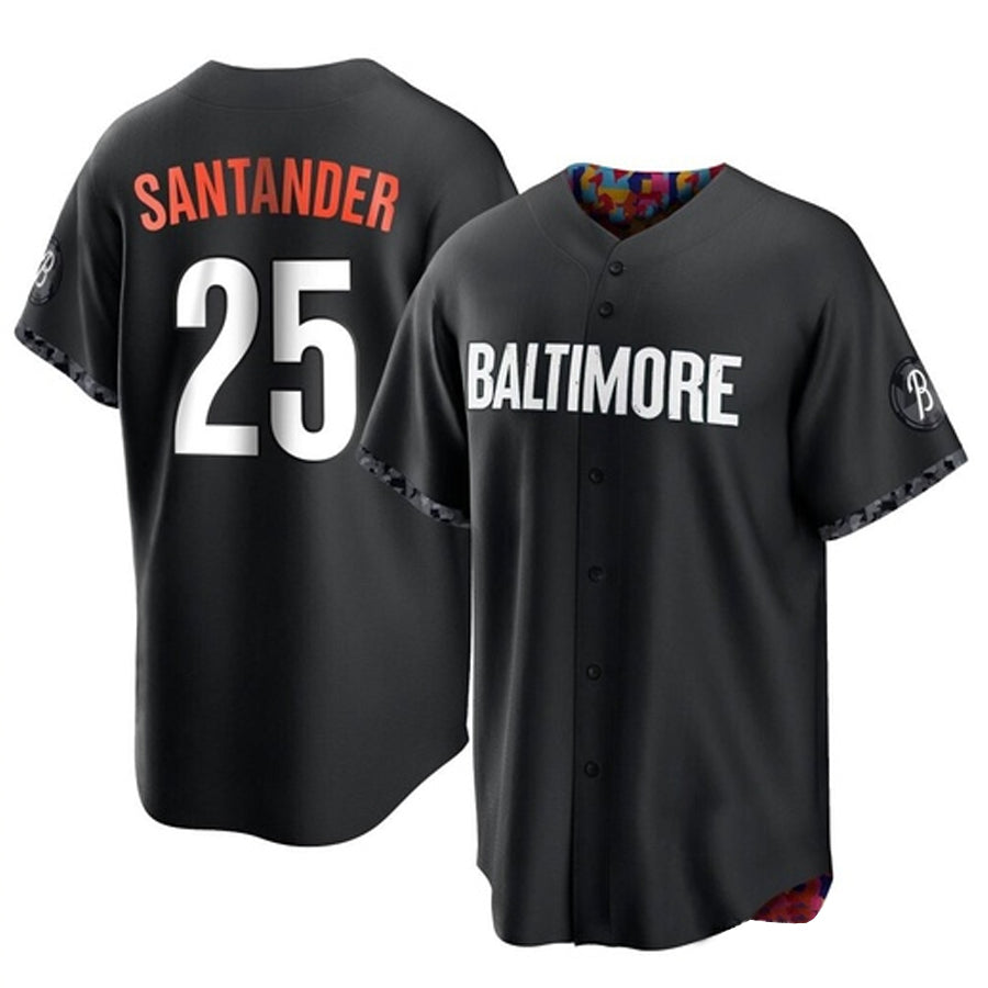 B.Orioles #25 Anthony Santander Player Black City Connect Game Baseball Jerseys