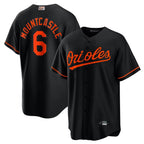 B.Orioles #6 Ryan Mountcastle Player Black Replica Alt Game Baseball Jerseys