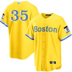 B.Red Sox #35 Garrett Crochet Player Gold City Connect Replica Baseball Jerseys
