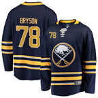 B.Sabres #78 Jacob Bryson Player Fanatics Home Breakaway Navy Hockey Jerseys