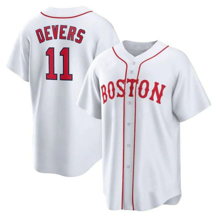 #11 Rafael Devers Player B.Red Sox White Replica Game Baseball Jerseys