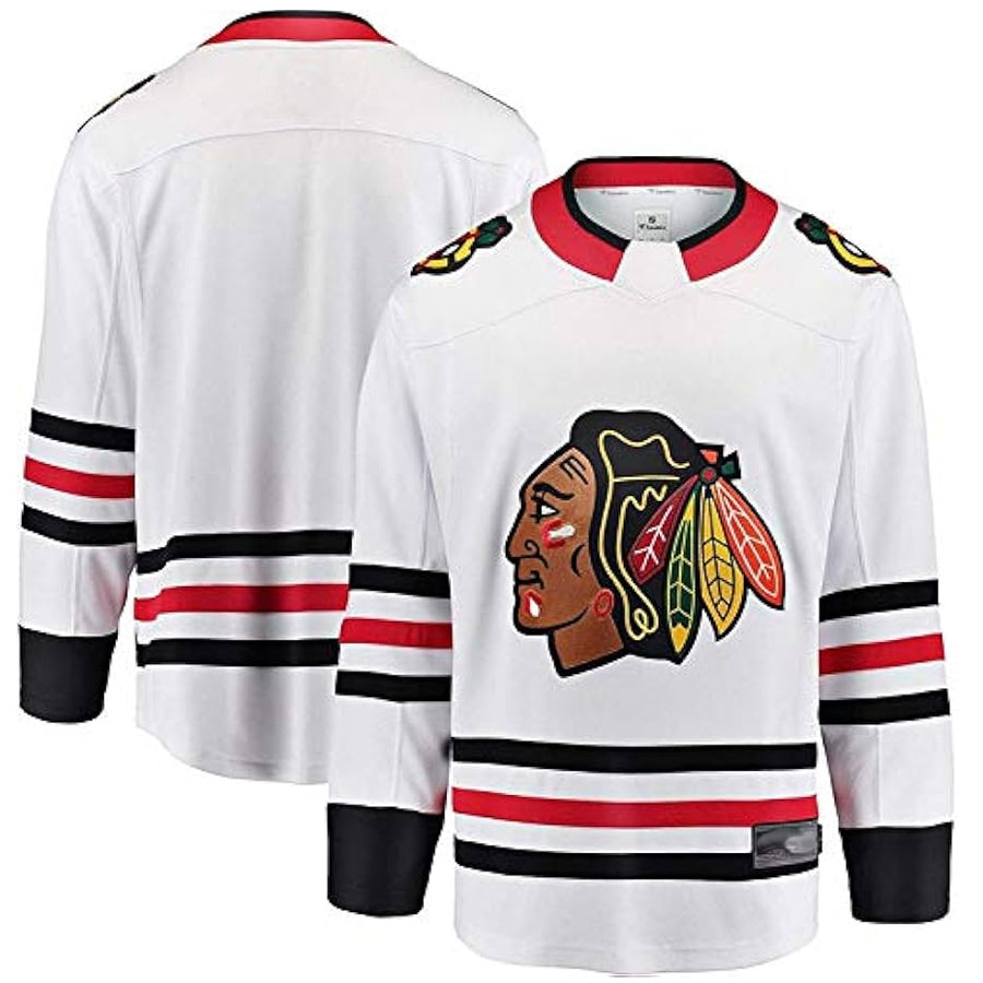 C.Blackhawks Blank Player Fanatics Breakaway Away White Hockey Jerseys