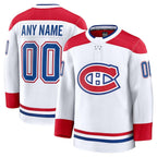 Custom M.Canadiens Fanatics Game Premium Jersey - White Stitched American Hockey Jerseys