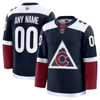 Custom C.Avalanche Fanatics Navy Premium Hockey Jerseys