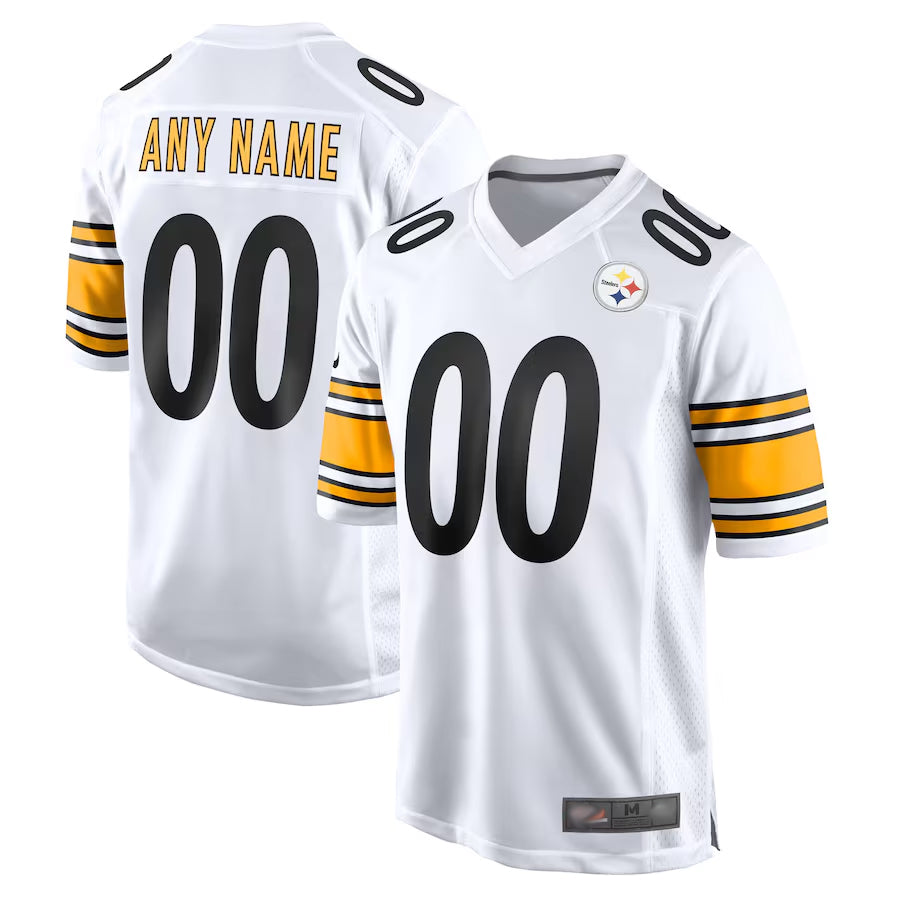 Custom P.Steelers White Home Game Football Jerseys