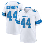 D.Lions #44 Malcolm Rodriguez Player White Home Game Football Jerseys