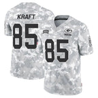 GB.Packers #85 Tucker Kraft Player Arctic Camo Salute to Service Football Jerseys