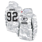 GB.Packers #92 Reggie White Player Camo Salute To Service Hoodies Game Football Jerseys