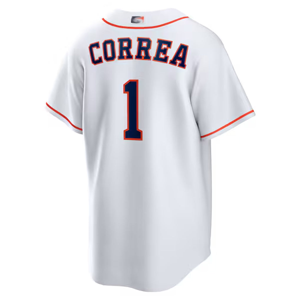 H.Astros #1 Carlos Correa Player White Game Baseball Jerseys