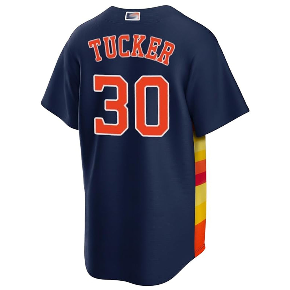 H.Astros #30 Kyle Tucker Player Navy Home Game Baseball Jerseys