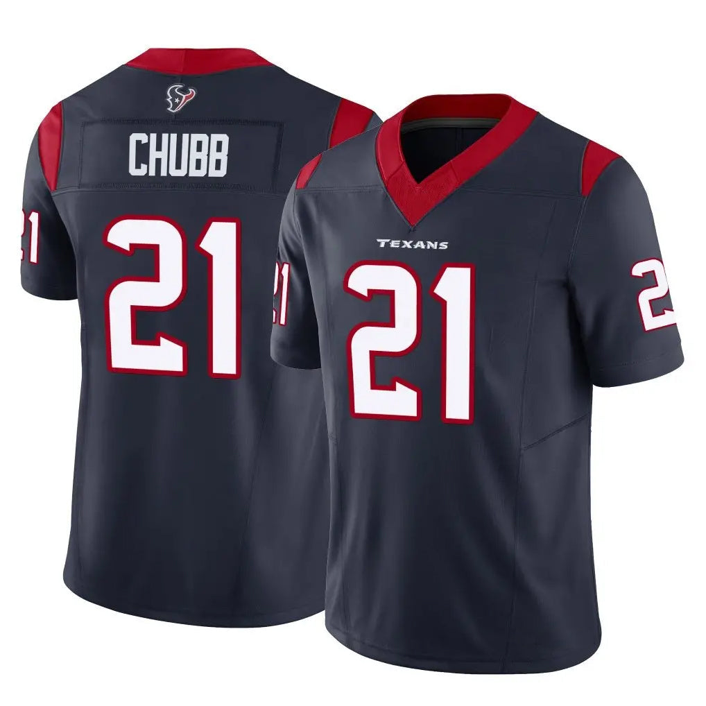 H.Texans #21 Nick Chubb Player Vapor F.U.S.E. Limited Navy Football Jerseys