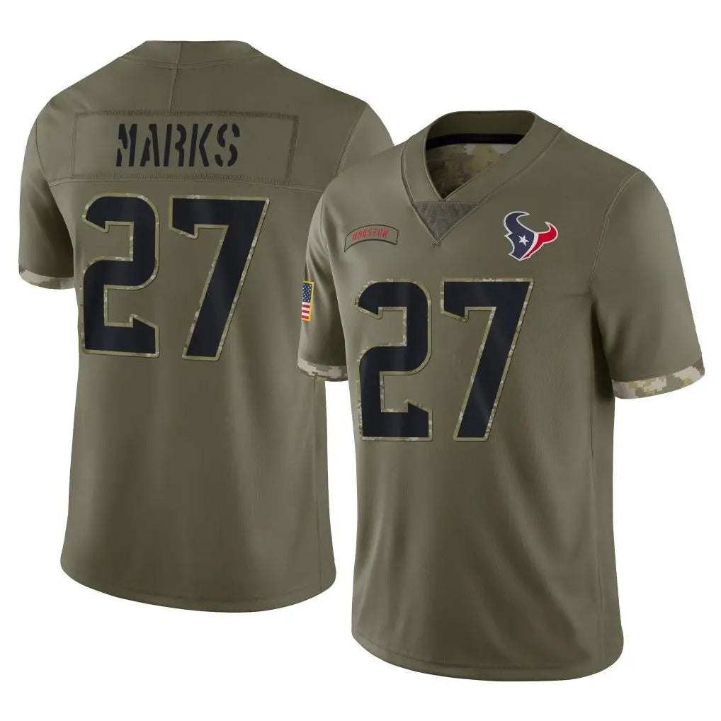H.Texans #27 Woody Marks Player Olive Salute To Service Limited Football Jerseys