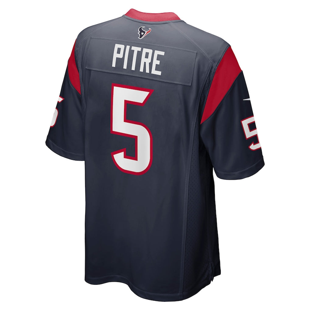 H.Texans #5 Jalen Pitre Player Navy Game Football Jerseys