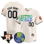 Custom H.Astros Cactus Jack Astro World Vapor Premier Limited Baseball Jerseys