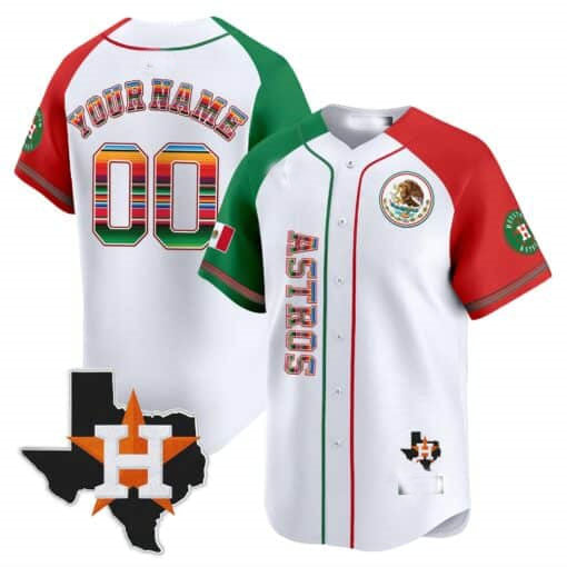 Custom H.Astros Mexico Vapor Premier Limited V4 Stitched Baseball Jerseys