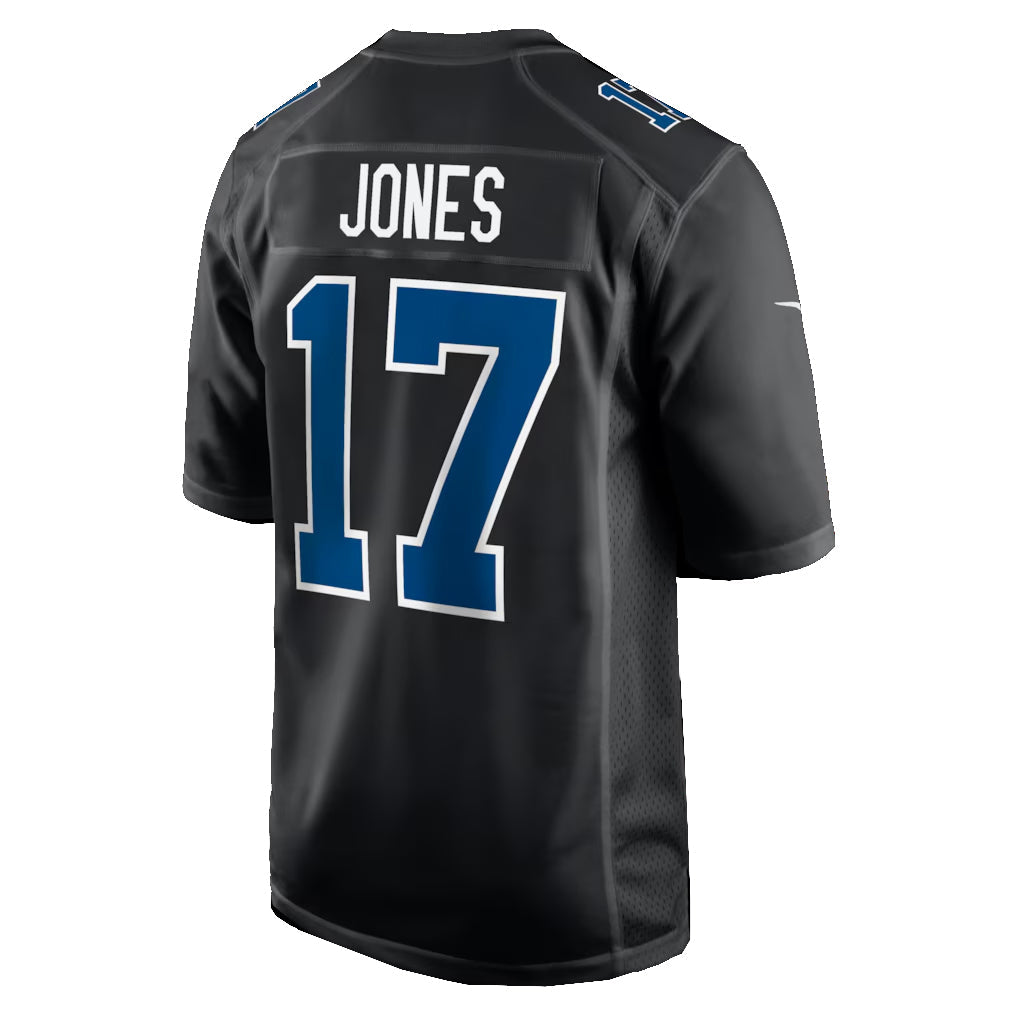 IN.Colts #17 Daniel Jones Player Carbon Black Fashion Game Football Jerseys