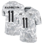 J.Jaguars #11 Parker Washington Player Arctic Camo Salute to Service Limited Football Jerseys