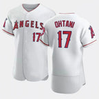 LA.Angels #17 Shohei Ohtani Player White Elite Baseball Jerseys