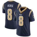 LA.Rams #8 Jared Verse Player Navy Vapor Limited Football Jerseys