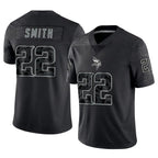 MN.Vikings #22 Harrison Smith Player Black REFLECTIVE Limited Football Jerseys