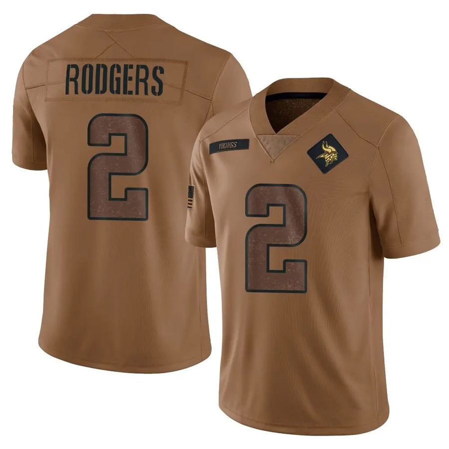 MN.Vikings #2 Isaiah Rodgers Player Brown Salute To Service Limited Football Jerseys