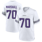 MN.Vikings #70 Jim Marshall Player White Alternate Game Football Jerseys