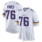 MN.Vikings #76 Will Fries Player White Home Game Football Jerseys