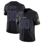 MN.Vikings #80 Cris Carter Player Limited Black Impact Game Football Jerseys