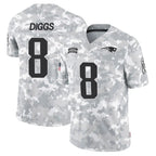 NE.Patriots #8 Stefon Diggs Player Arctic Camo Salute to Service Limited Foothball Jerseys