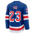 NY.Rangers #23 Adam Fox Fanatics Home Premium Player Jersey - Blue Stitched American Hockey Jerseys