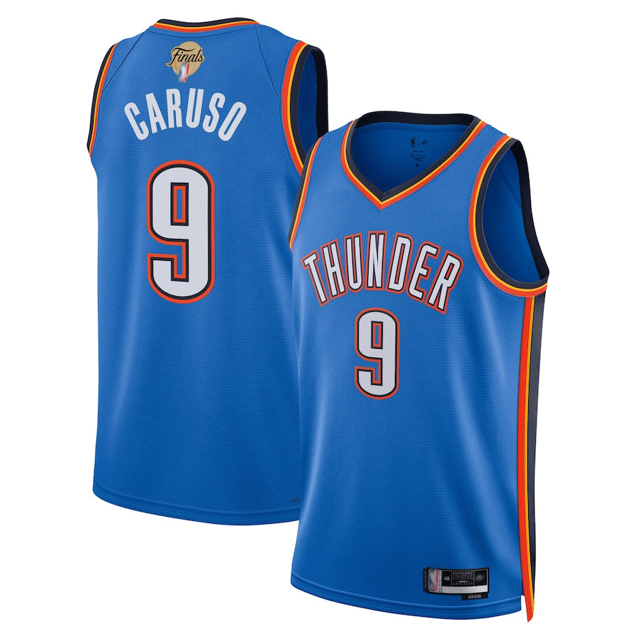 OK.City Thunder #9 Alex Caruso Player Blue Swingman Icon Edition Basketball Jerseys