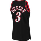 PH.76ers #3 Allen Iverson Player 1997-98 Hardwood Classics Authentic Jersey - Black Stitched American Basketball Jerseys