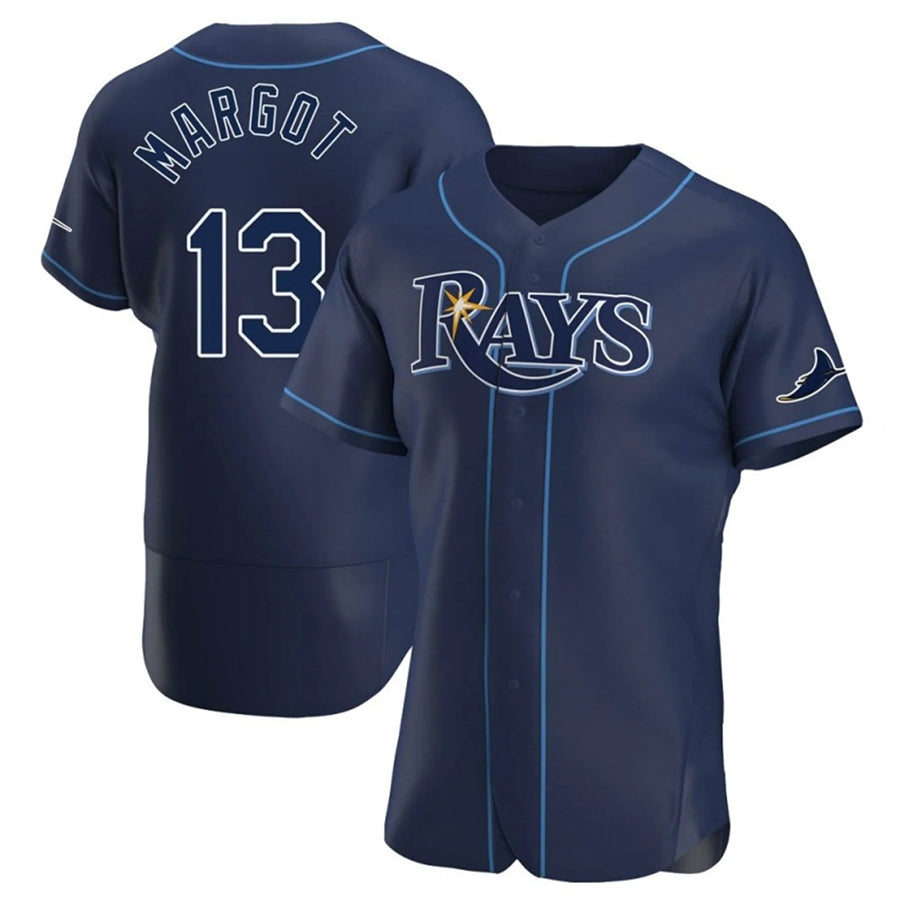 TB.Rays #13 Junior Caminero Player Navy Limited Elite Baseball Jersey