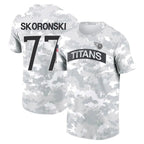 T.Titans #77 Peter Skoronski Player Arctic Camo Salute To Service T-Shirt Football Jerseys