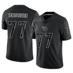 T.Titans #77 Peter Skoronski Player Black RFLCTV Limited Football Jerseys