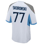 T.Titans #77 Peter Skoronski Player White Home Game Football Jerseys