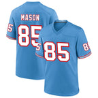 T.Titans #85 Derrick Mason Player Light Blue Throwback Alternate Game Football Jerseys