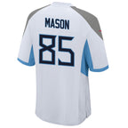 T.Titans #85 Derrick Mason Player White Home Game Football Jerseys
